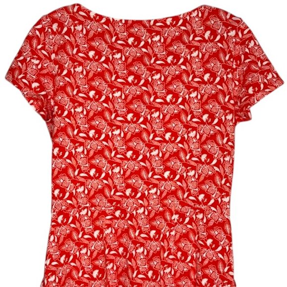 Boden Phoebe 100% Cotton Floral Day Dress w/Pockets - Red/White - 2P - Picture 6 of 10